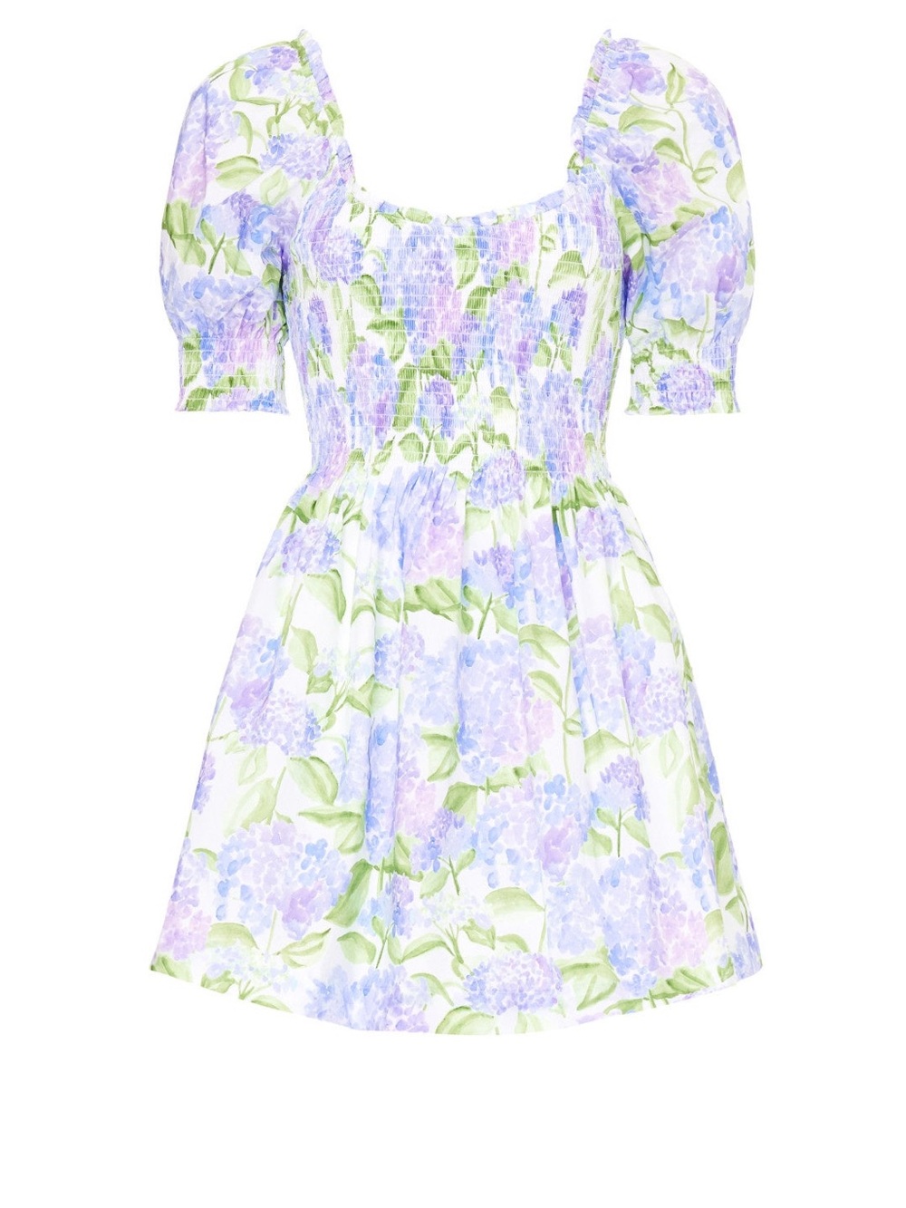 Hill House Hydrangea Puff-Sleeve Mini Dress